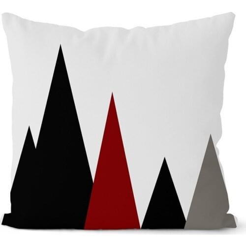 European style home selling wine red geometric pillow cover polyester pillow cover decorative pillow covers