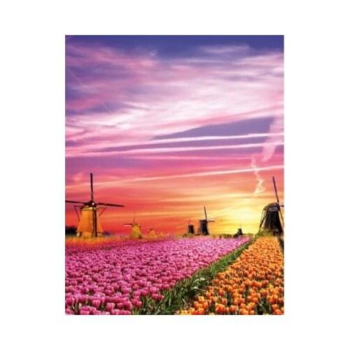Dutch windmill The paper puzzle 1000 pieces ersion jigsaw puzzle white card adult childrens educational toys