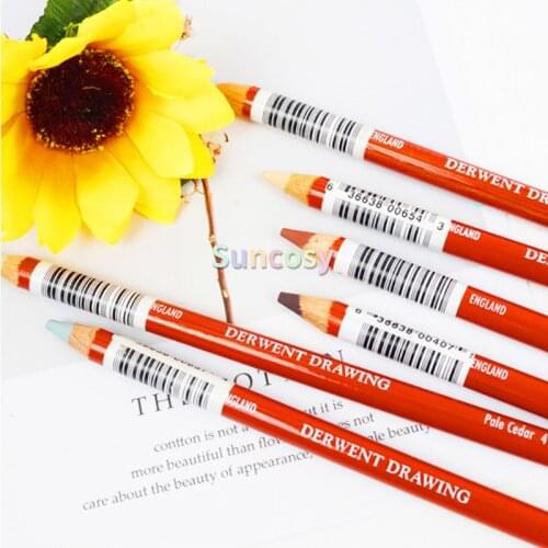 Derwent Drawing Chinese Pencil,Drawing Soft creamy texture provides a smooth velvety lay down,Single color 2pcs/lot