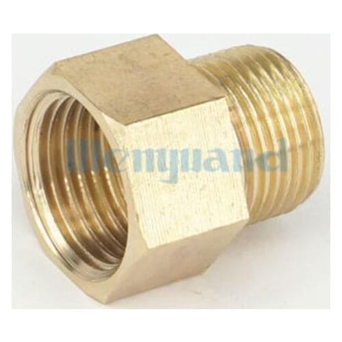 Brass Reducer Hex Head 1/2" BSP Female to M20x1.5mm Male Thread Reducing Bush adapter Fitting for Pressure gauge