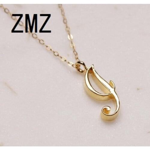 ZMZ 50pcs/lot 2019 Europe/US fashion English letter pendant lovely letter I text necklace gift for mom/girlfriend party jewelry