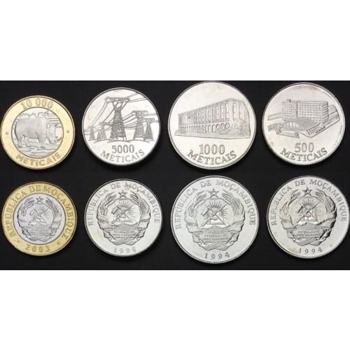 Mozambique Big Value Set 4 Pieces Coins New Original Coin Unc 100% Real Africa Issuing Coins
