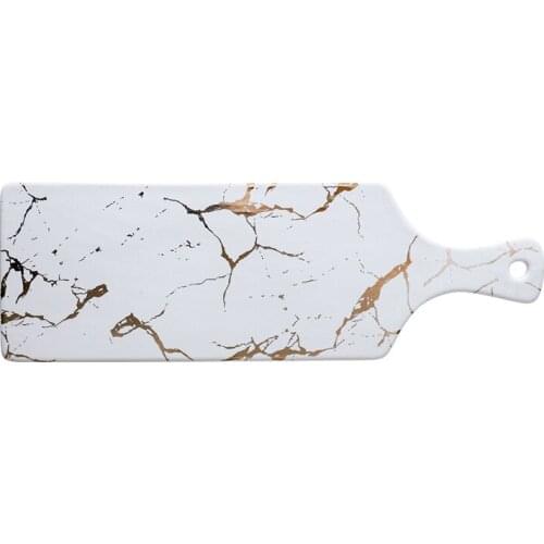 Marble tableware, black and white tableware plate, cold dish plate, western steak plate, fruit plate, Phnom Penh sushi plate