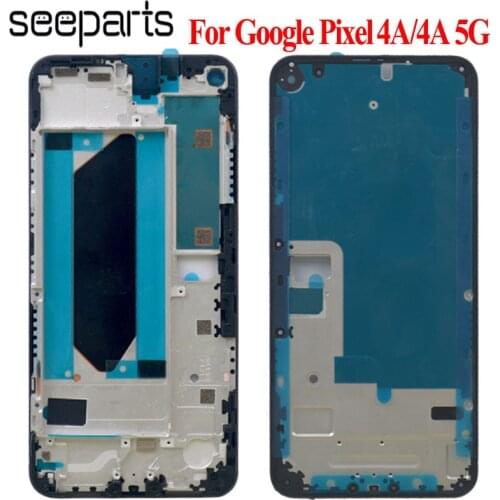 NEW Original For Google Pixel 4a Middle Frame Plate Housing Bezel LCD Support Mid Faceplate Bezel Pixel 4A 5G Middle Frame
