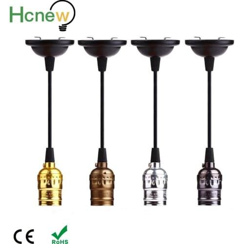Retro Vintage Edison E26/E27 Screw Bulb Aluminum Shell Base Lamp Bulb Holder Pendant Lighting Socket Ceiling Light Adaptor Cable