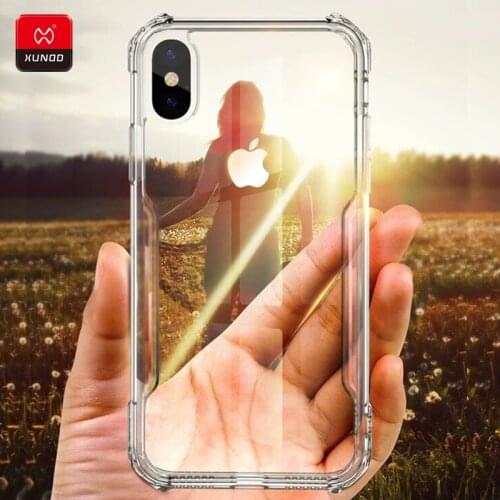 XUNDD Luxury Transparent Case new For iPhone 7 8 X Xs Max Phone logo soft shell Silicone Cover Shockproof Protective Back Cases