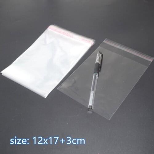 2018 500pcs/lot 12x17+3cm Clear Opp Self Adhesive Packaging Bags For Magazines, Newspapers, Photos, Cds, Bread, Popcorn, Nuts