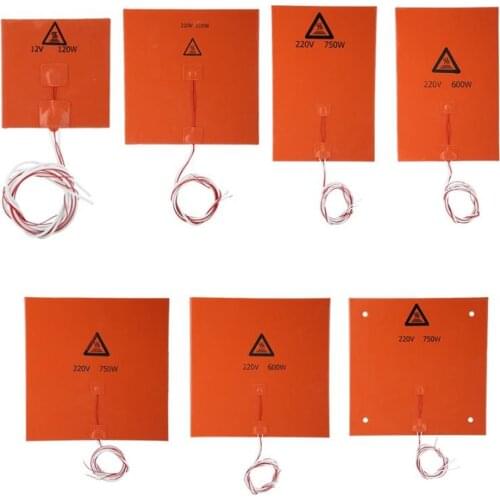 3D Printer Hot Bed 3D Printer Accessories Silicone Hot Heated Bed Heating Pad