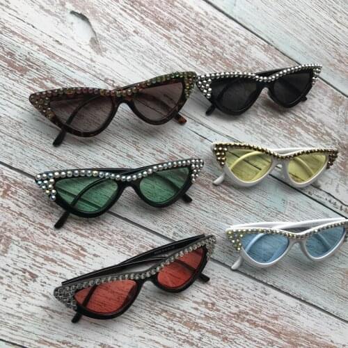 ZAOLIHU Women Sunglasses Cat Eye Shape Diamond Eyewear Vintage Female Plastic Eyeglasses UV400 Sun Glasses Designer Sunglass