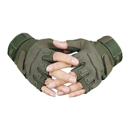 Fingerless Tactical Green Gloves Military Multicam Camo Outdoor Nonslip CS Combat Shooting Paintball Airsoft Army Hunting Gloves