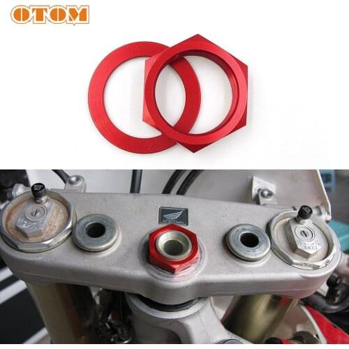 OTOM Steering Stem Top Yoke Nut M25*1.0 CNC Aluminum Motorcycle Directional Column Screw Kit For HONDA CRF CR125R CR250R CRF450X
