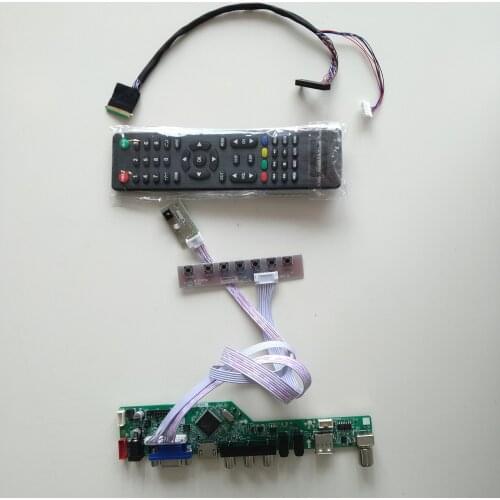 VGA AUDIO AV LCD LED TV HDMI USB Controller driver Board kit For 13.3" N133BGE-L31 1366X768 cable card panel screen