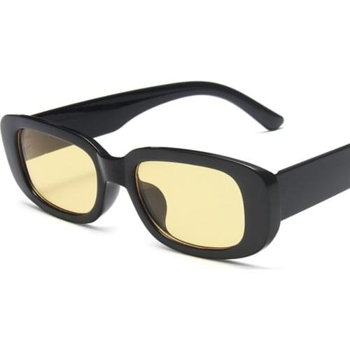 Vintage Square Lady Night Vision Glasses Fashion Travel Small Rectangle Sun Glasses Men/Women Sport Sunglasses Hip Hop Uv400