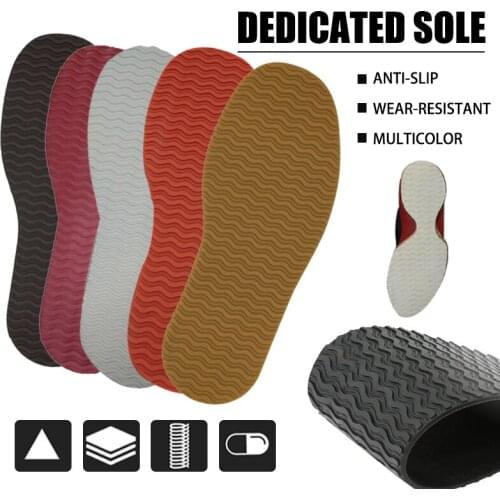 1 Pair Rubber Shoes Full Sole Repair Patches Men Women Anti Slip Pattern Shoe Outsole Diy Handmade Sole Anti-slip Patchs