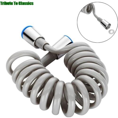 1x Spring Flexible Shower Hose For Water Plumbing Toilet Bidet Sprayer Gun Telephone Line Plumbing Hose Bathroom Accessories