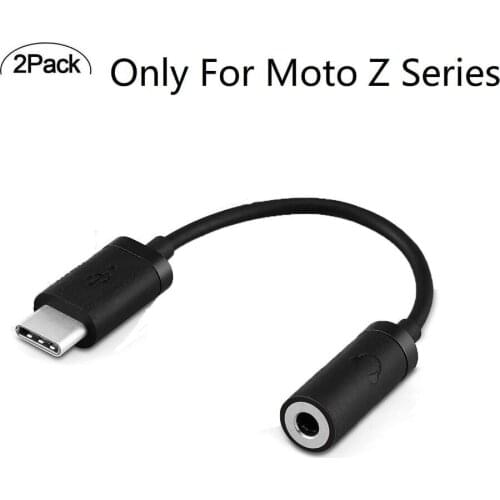 2Pack Type C to 3.5mm Cable for motorola Moto Z Series, Moto Z Force, Z Force Droid, Z2 Force, Motorola Z Play