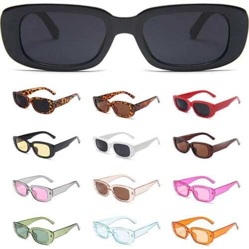 2021 Vintage Small Rectangle Sunglasses Luxury Brand Designer Square Glasses Shades Female De Sol UV400 for Women/Men