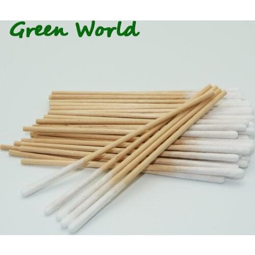 Green World 100pcs/lot 4 Inch Gun Cleaning Cotton Swabs, Gun Clean Brush (item no.12907)