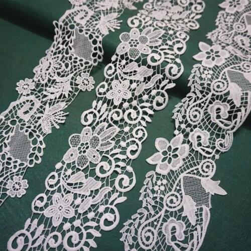9.5CM New embroidered water-soluble lace dress accessories DIY lace dress Trimming Lace Sale For 5 Yard