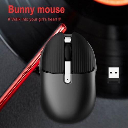 2.4G Wireless Mouse with Receiver Rechargeable Silent Office Mouse Adjustable DPI Settings, 4 Buttons