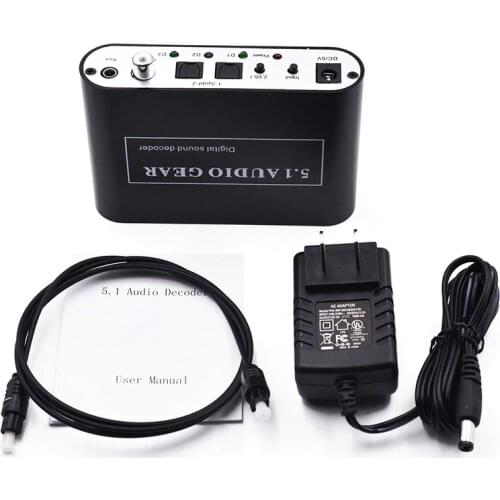 2019 Digital Audio Decoder 5.1 Audio Gear DTS/AC3/6CH Digital Audio Converter LPCM To 5.1 Analog Output 2.1 DVD PC for PS2 PS3