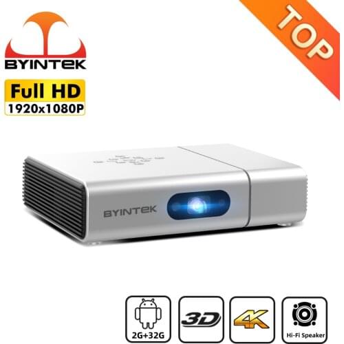 BYINTEK U50 Full HD 1080P Android Wifi Smart 2K 3D 4K TV Portable lAsEr Home Mini LED DLP Projector Proyector for Mobile Phone