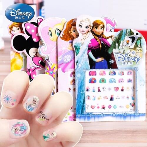 Disney Frozen elsa and Anna Makeup Toy Nail Stickers Toy Princess girl sticker toys for children small gift Fashion Toys