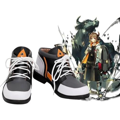Game Arknights Bison Cosplay Boots Leather Shoes Custom Made Any Size for Unisex
