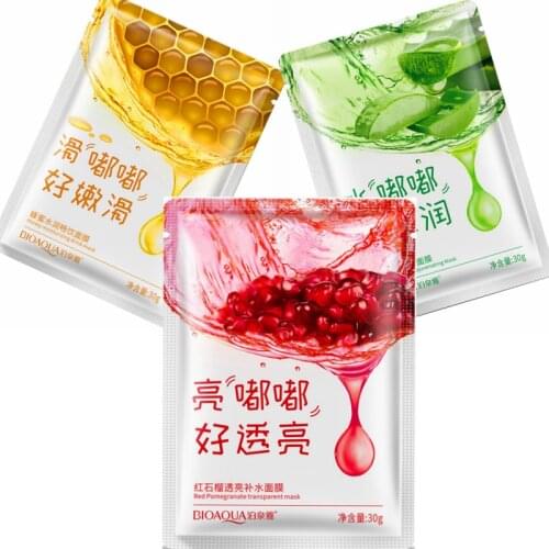 BIOAQUA Red Pomegranate Mask Fruits animals mascara facial mask treatment sheet masks korean cosmetics acne tony moly skin care