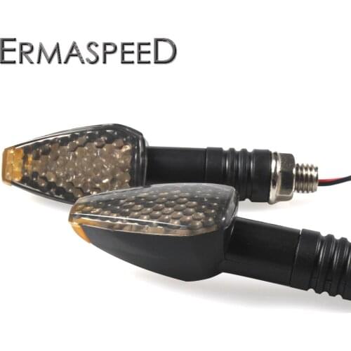 Motorcycle Turn Signal LED Light Indicator 10mm Universal Motorbike LED Blinker Amber Lamp for Sport Street Racing Bike (2 pcs)