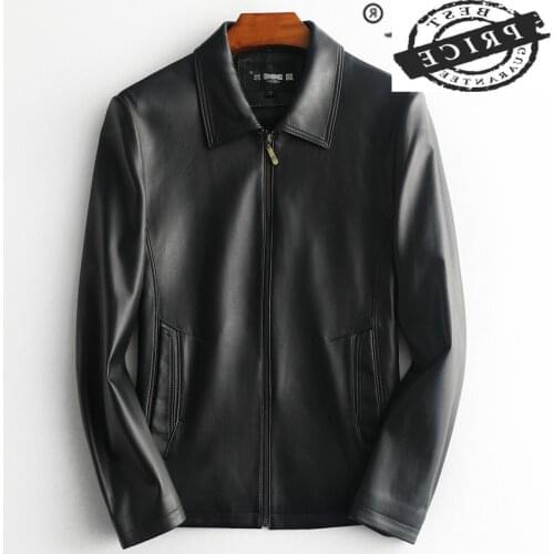 100% Genuine Leather Jacket Men Casual Business Natural Sheepskin Coat Man Fashion Spring Winter Real Leather Jacket 1a66