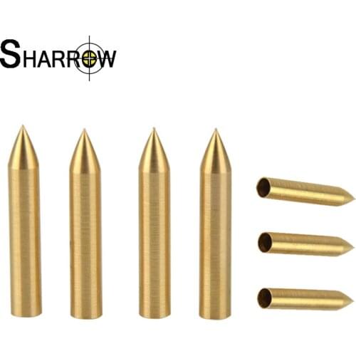 20/50pcs Archery Arrowhead Arrow Points Tips 16 Grain Copper Broadheads ID 4mm Hunting Arrow Head for Recurve Compound Bow Shoot