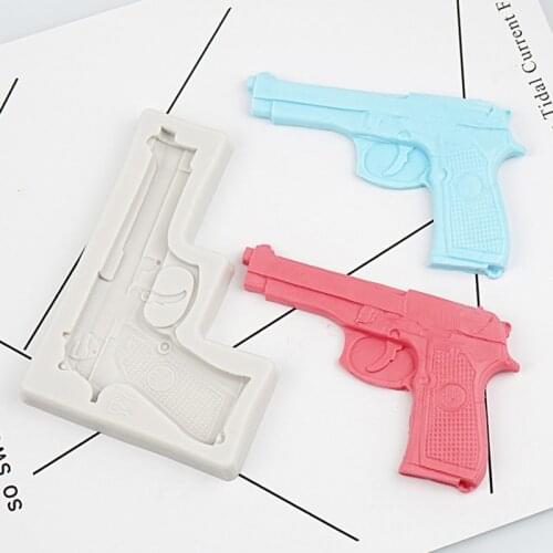 Pistols Mold Silicone Mold Fondant Mould Cake Decorating Tools Chocolate Gumpaste Mold, Sugarcraft, Kitchen Accessories