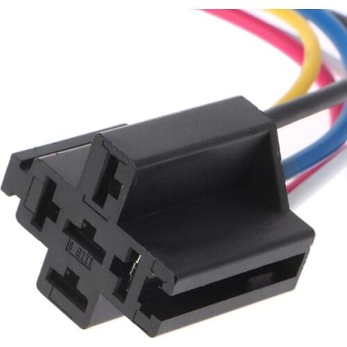 YYSD Pre Wired 5 Pin Relay Mounting Base Socket Holder 12V 24V 40A