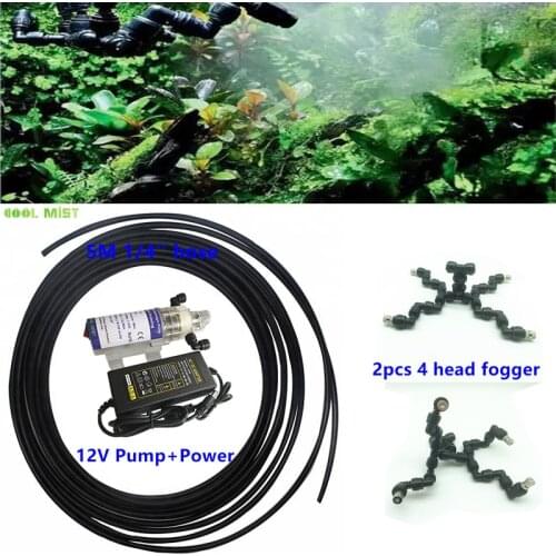 S046 Total 10pcs slip lock nozzles mister rainfall atomization system for moss climbing pet reptile fogger set