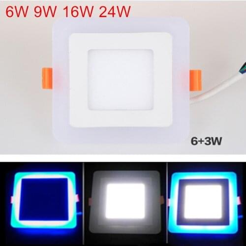 New Arrival LED Panel Light Downlight 6W 9W 16W 24W 3 Model Square LED Painel Lights Recessed Ceiling Lamp Indoor Lighting Bulbs