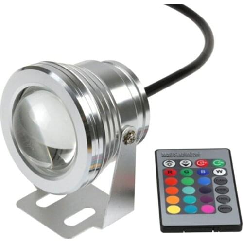 10W COB Swimming Pool LED Spotlights Underwater lamp DC 12V Waterproof IP68 Fountain Light RGB 16 Color Change Remote Controller