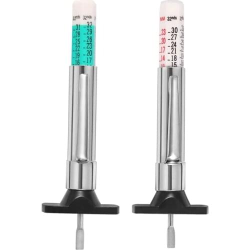 Car Tyre Tire Tread Auto Depth Thickness Gauge Meter 25MM Measuring Pen Color Coded Digital Caliper Monitoring Tool