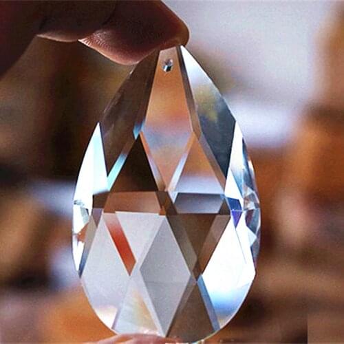 10pcs/lot 50mm Clear K9 Glass Crystal Prisms Pendants Chandeliers Parts Lustres Rainbow Lamp Lighting Hang Drops