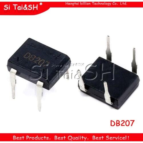 10PCS DB207 DIP B207 DIP4 bridge rectifier 1000V 2A new and original IC