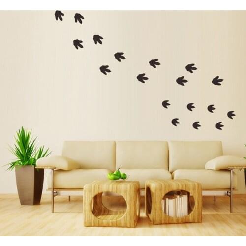 32pcs Dinosaur Footprints Vinyl Wall Stickers Cartoon DIY Dinosaur Paw Print Wall Art Decals Children Nursery Wall Decor