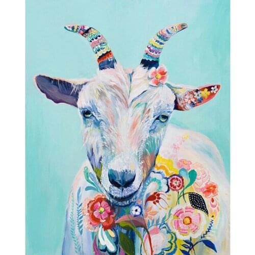5d diy full square drill diamond painting handcraft work-Colored sheep-embroidery Realshining cross stitch 3d rhinestone mosaic