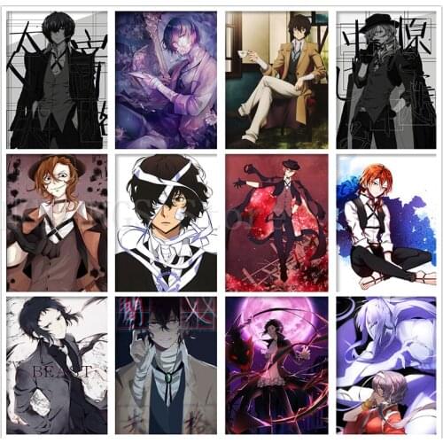 5D DIY Full Drill Diamond Painting Anime Bungou Stray Dogs Single Dazai Chuuya Diamond Embroidery Mosaic Cross Stitch Home Decor