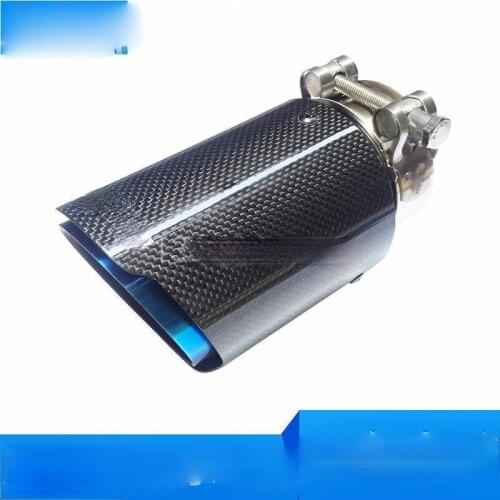 Car Modified Exhaust Pipe Carbon Fiber Tail Throat Scorpio Carbon Fiber Tail Throat AK Roast Blue Tail Throat Bright 63-89 / 101