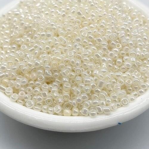 New 15g/lot 2--4mm Cream Beads Charm Czech Glass Seed Beads DIY Bracelet Necklace Beads for Jewelry Making # 12