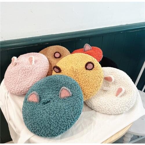 Kids Berets with Decorative Cartoon Animals Ears, Cute Fleece Cap for Boys and Girls Aged 2-5 Years