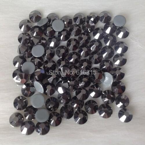 Hot selling J002 1440 pcs Crystal hematite color of hot fixing rhinestones ;4mm for bra belts decoration rhinestone wholesale