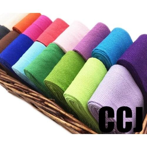 50mm x 50yard Cotton Webbing Bunting Herringbone Twill Apron Sewing Tape Strip bias binding