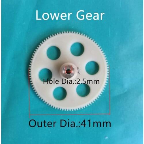 Free Saver 2pcs 41mm 4.1cm 100T 0.4M Main Gear Set Upper Lower Gear A B R/C Helicopter Rc Spare Parts hobby Model Accessories