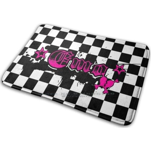 Myspace Emo Mat Rug Carpet Anti-Slip Bedroom Entrance Door Mat Emo Myspace Scene 2000s Nostalgia Checkers Checkerboard